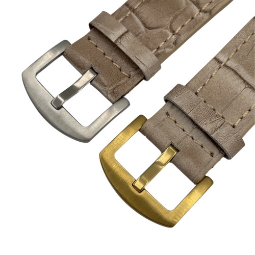 24 mm Spor S Kroko Krem Deri Saat Kordonu